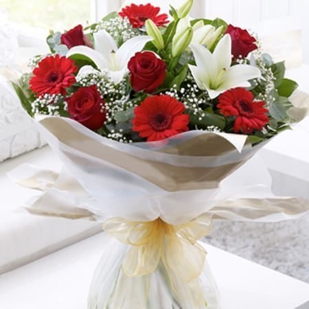 Red Roses Chennai | Red Gerberas Chennai | White Lilies Chennai | Chennai  Bouquet Delivery