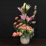 Lilies carnations arrangement