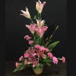 pink lilies carnations