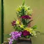 Yellow Lilies Purple Orchids & Carnations